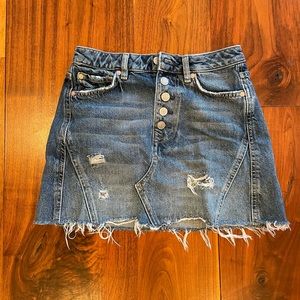 Free People denim skirt